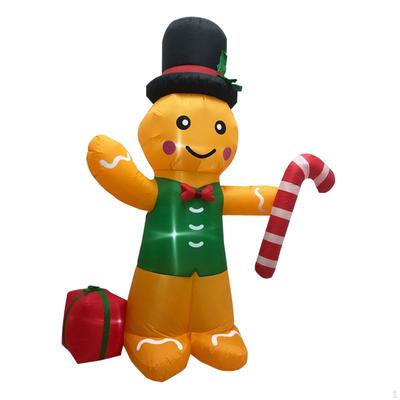 Beleuchteter aufblasbarer Lebkuchenmann Weihnachtsgeschenk Niedlich Wetterfest Weihnachtsdeko