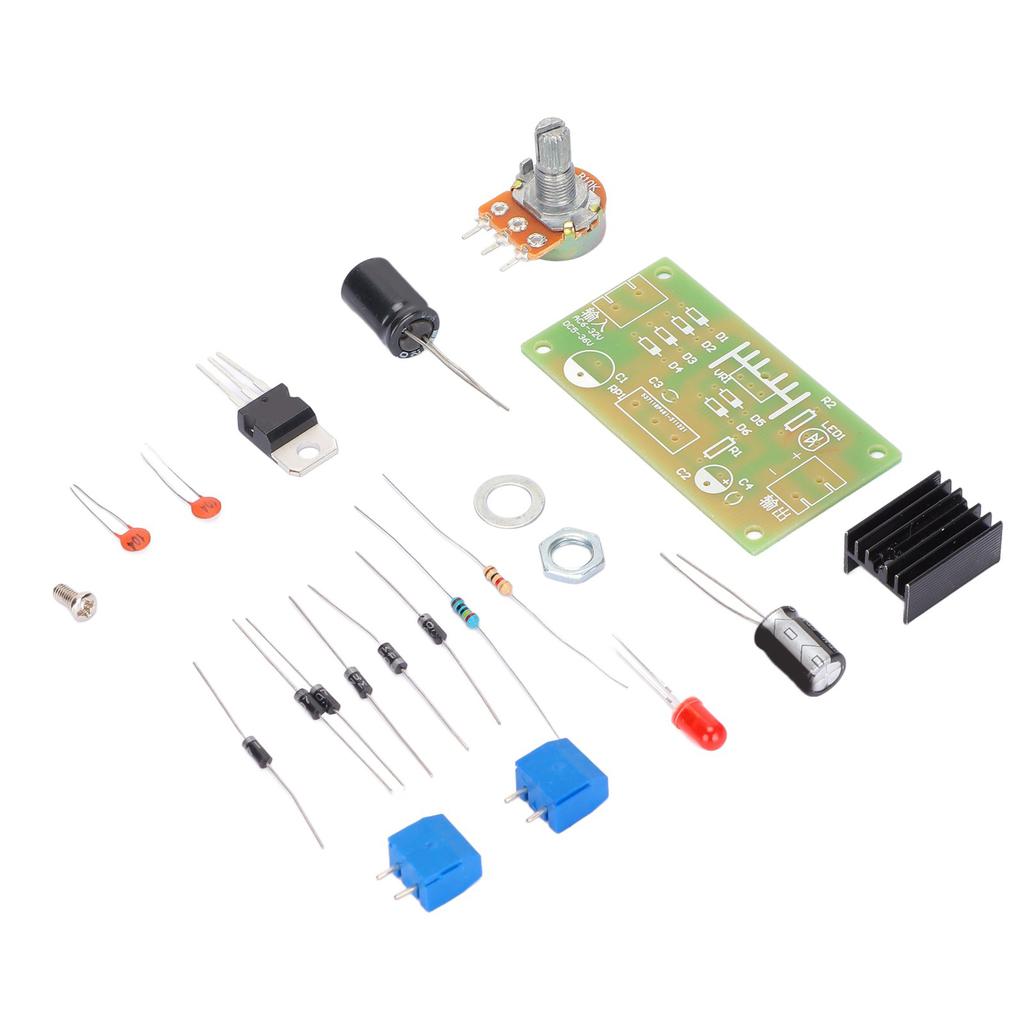 Adjustable Regulated Power Supply Kit Output Protection Rectifier Circuit Input Adjustable Voltage Set