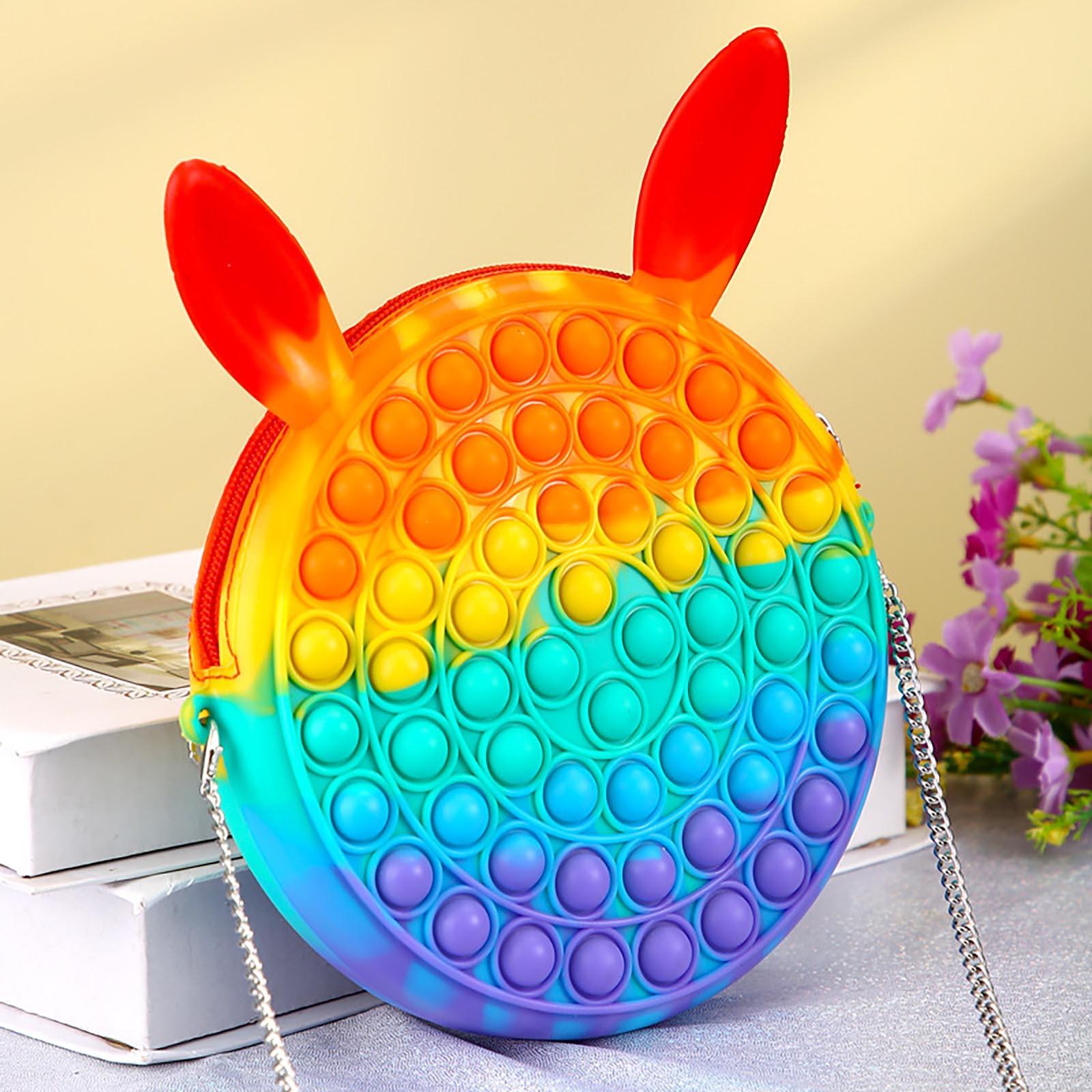 

Сумка с подвеской для игрушек, игрушки для снятия стресса с пузырьками для взрослых и детей