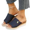 New summer one-word with wedge heel cool slippers women's shoes women's thick-soled large-size fish mouth sandals