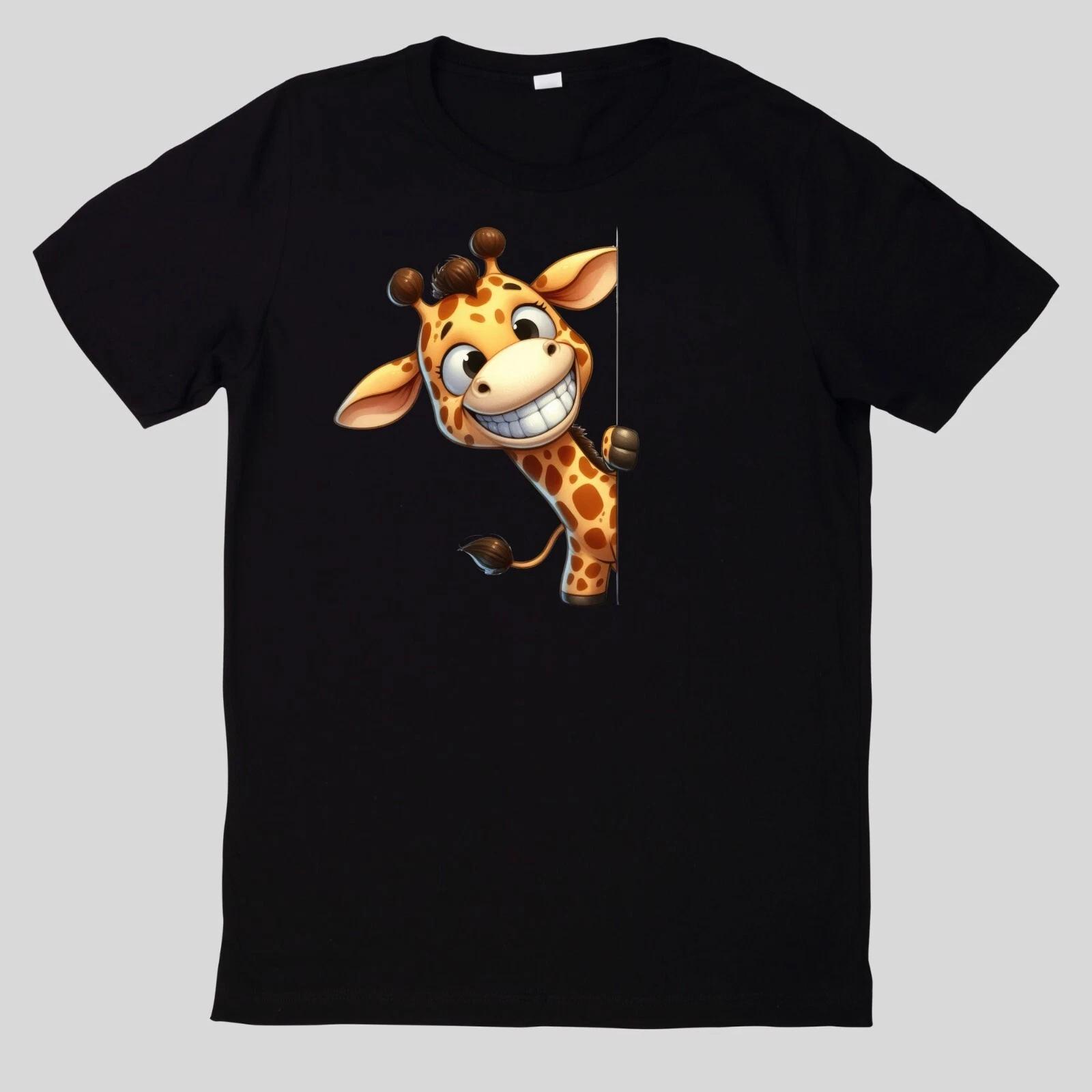 T-Shirt Lustige Tiere, die um die Ecke spähen Lustig Cartoon XXL