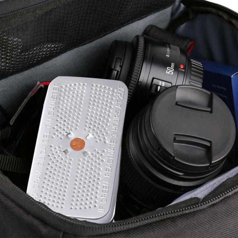 Opakovaně použitelná odvlhčovací krabička ze silikagelu Hliníková krabička do auta Nádržka na vysoušedlo Vlhkotěsný odvlhčovač Korálky silikagelu