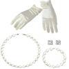 Modisches Strass-Schmuckset für Damen Hochzeit Halskette Ohrringe Armband Ring Geometrisches Design