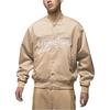 Jordan Chaqueta Casual de Manga Larga con Estampado de Letras MVP de Vuelo para Hombre, Caqui FN4660-244