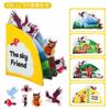Source 21 0-3 Year Old Baby Cloth Book Animal Tail Cloth Book Early Education Fun Mirror Desk Calendar Cloth Book Toy