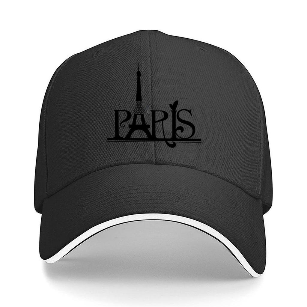 Paris Eiffel Tower Print Adjustable Snapback Hat Casual Outdoor Cap Sandwich Baseball Cap