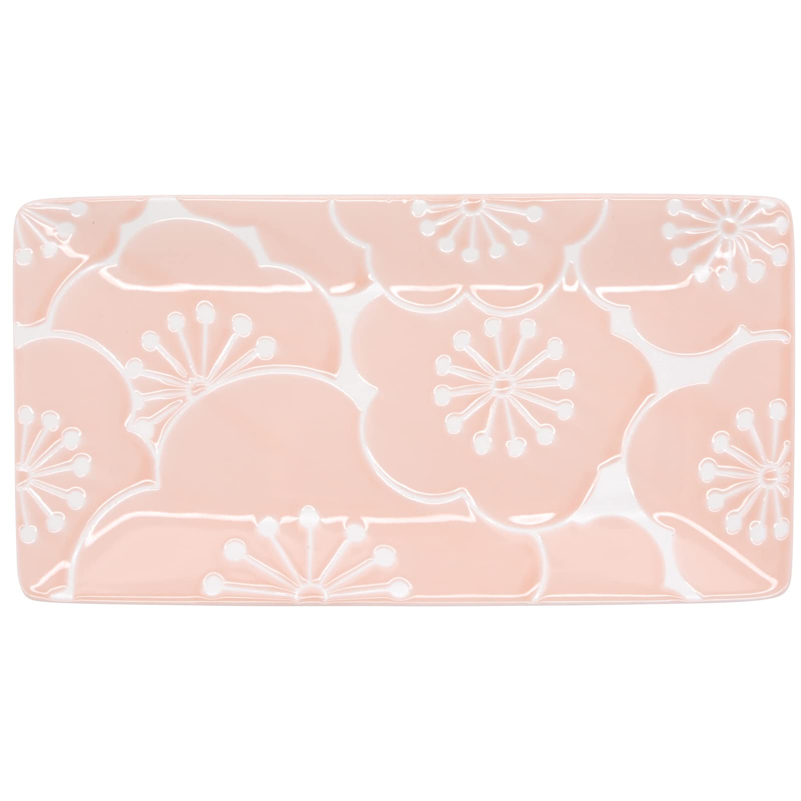 

Hasami ware Hafuri rectangular plum and peach 19233 plate, design, персиковый