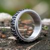 2022 Vintage Viking Rune Ring For Men Women Retro 316L Stainless Steel Odin Nordic Rings Simple Amulet Jewelry Gift Wholesale