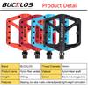 BUCKLOS Bicycle Pedals Sealed Bearing MTB Platform Pedal for Bicycle Mountain Nylon Bike Flat Pedals 9/16'' MTB Road Bike Part