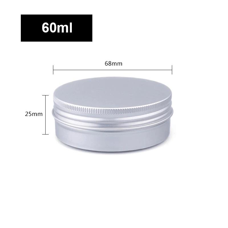 5 Ml 10 Ml 15 Ml 30 Ml 50 Ml 80 Ml Round Aluminum Box Tin Can Screw Lid Storage Scented Candle Lip Balm Oil Empty Jar /510 Pcs