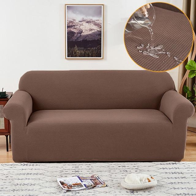 Waterproof Sofa Cover Armchair Slipcover 1/2/3/4 Seater Cover Polar Fleece Sofa Cover Furniture Protector for Home Living Room