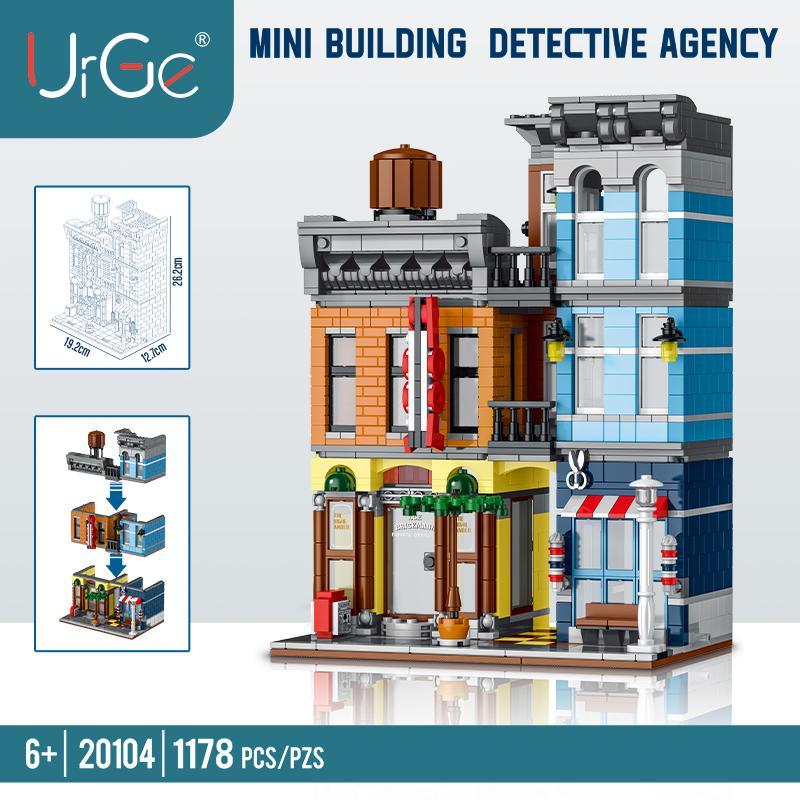 Street View Building Blocks Pizza Shop Modular Architecture Sets Detective Agency Boys — фото 2