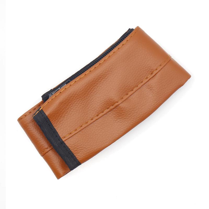 Universal PU Leather Stroller Handlebar Cover: Washable Zipper Style Protective Sleeve