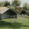 VidaXL Outdoor Dog Kennel Enclosure 6x3x1.9 M Galvanized Steel, Outdoor Dog Cage, Large Dog Cage, Kennel 3329242