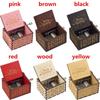Classical New Year Wooden Music Box Merry Christmas Musical Boxes Hand Crank