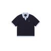 Classic Logo Collar Layered T shirT Navy