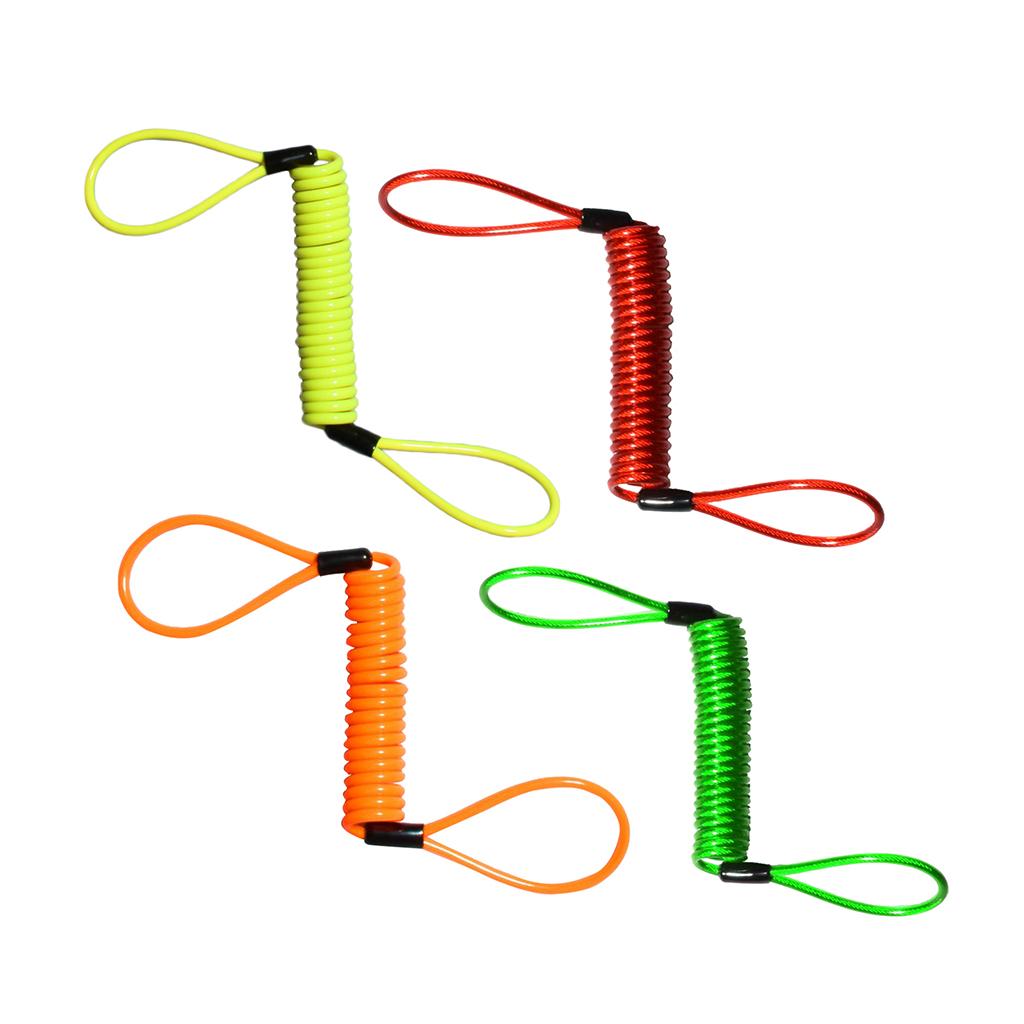 Spring Rope Wheel Vehicle Lock Reminder Cable Lanyard Coil Alarm Wire Security for Bicycle Motorbike