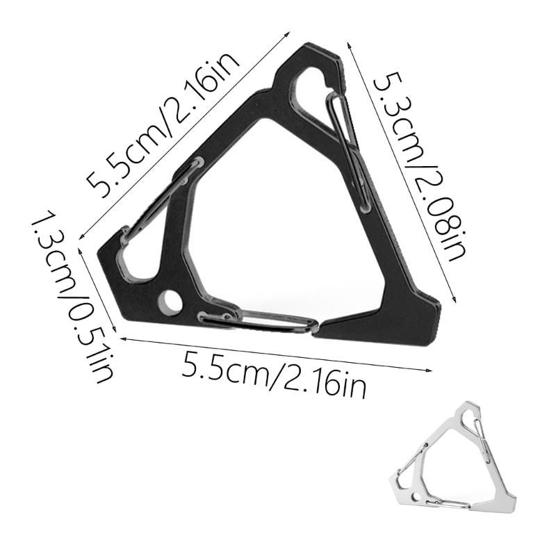  Triangular Carabiner Clip Spring  Kettles Buckles Metal Steels Keychains Hook Outdoor Accessories
