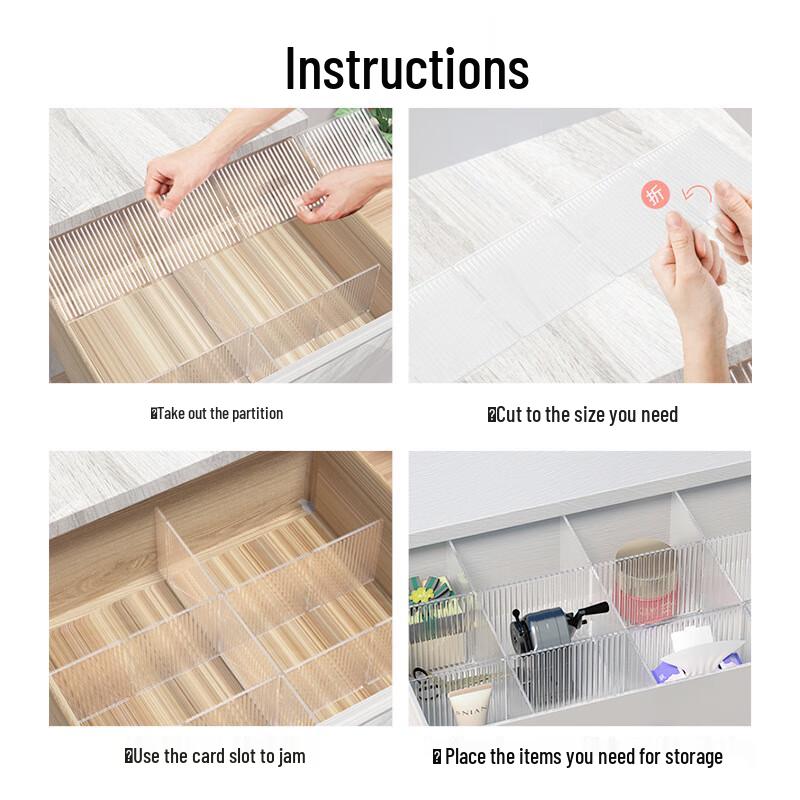 Transparent Adjustable Drawer Dividers