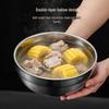Sikaizhuo 304 Stainless Steel Double-Layer Insulated Bowl