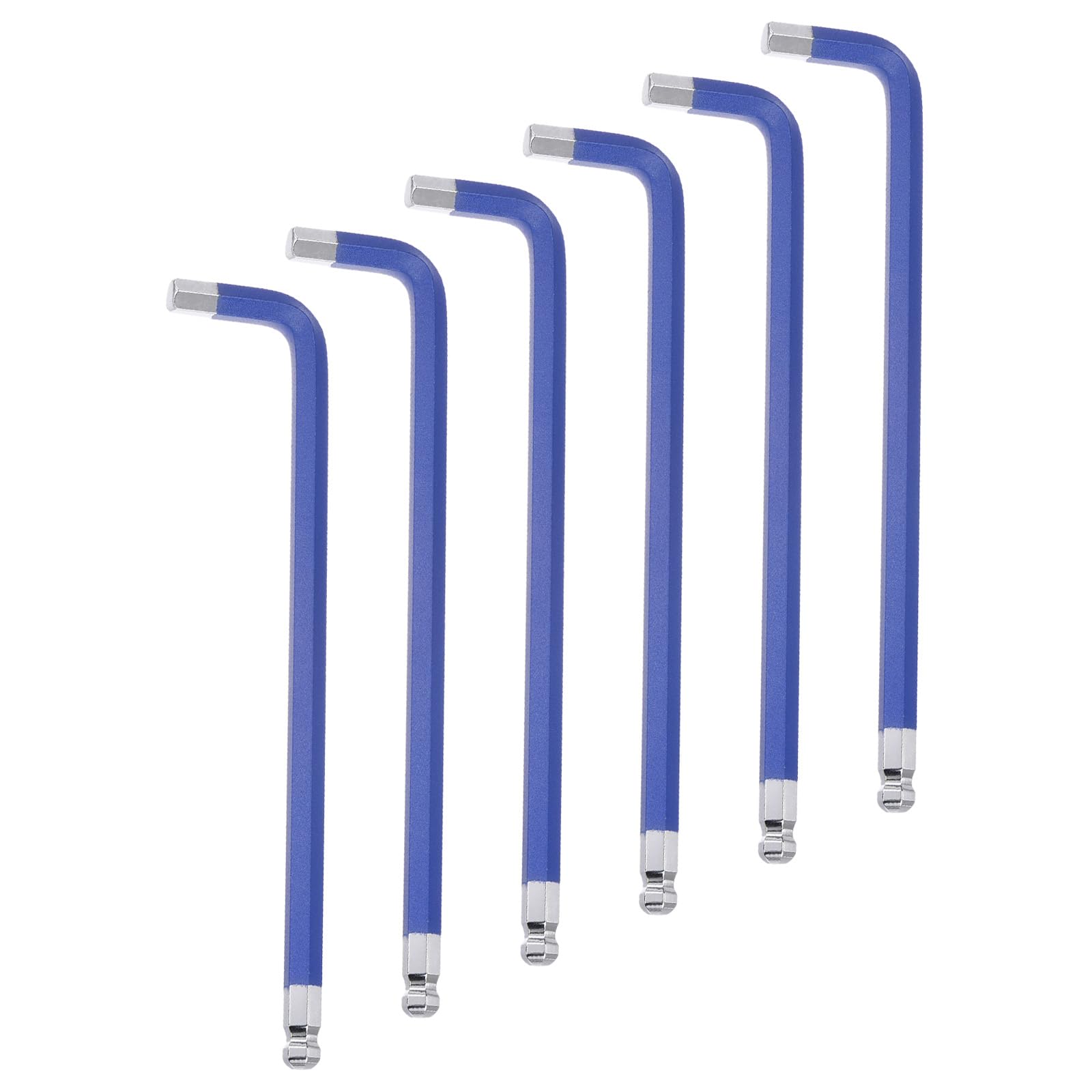 

uxcell Ball End Hex 10mm S2 Long Arm Hex SAE for Home Repairs 6-Piece Wrench, Steel, L-Shaped Wrench,