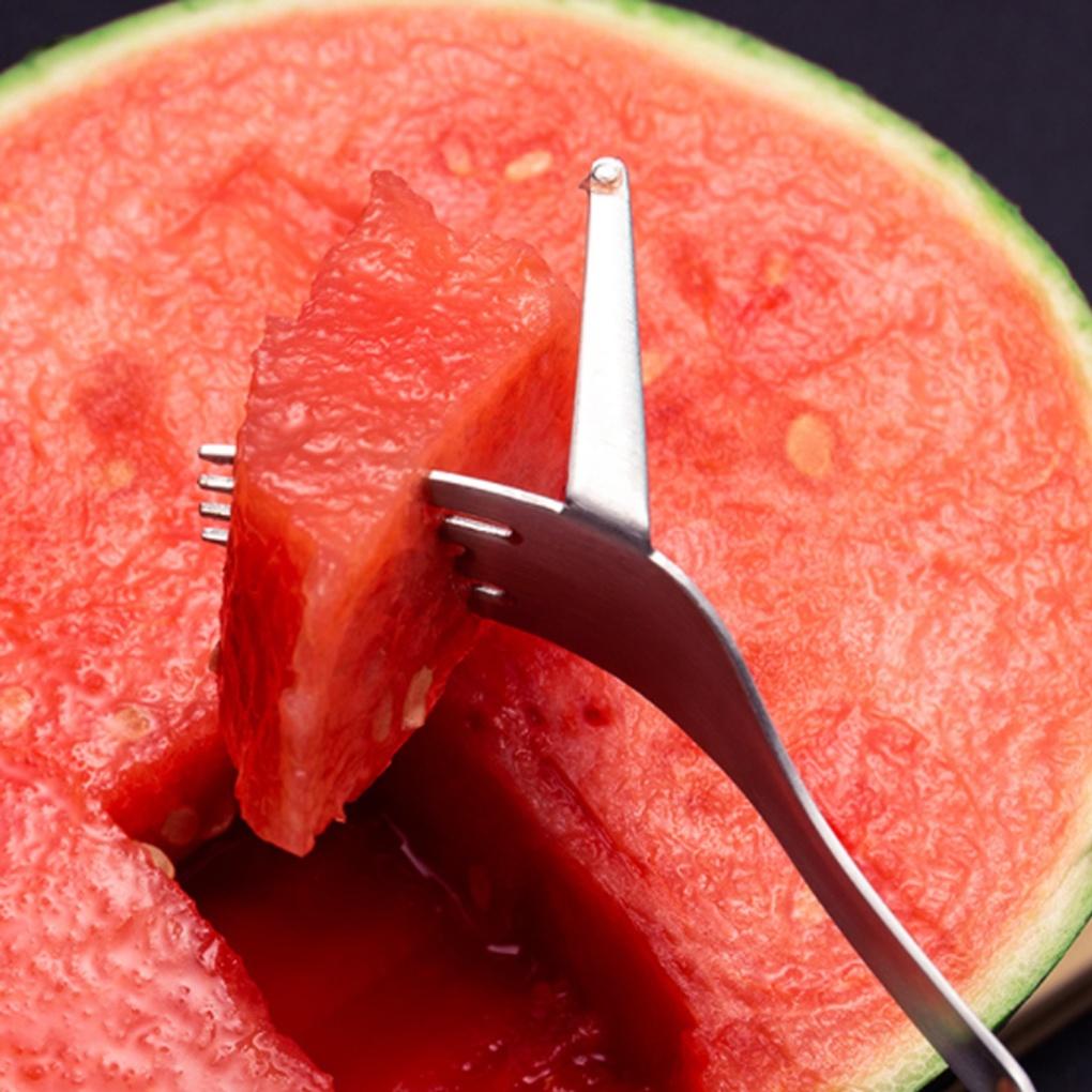 Wassermelonen-Schneidegabel-Schneider zum Schneiden und sofortigen Essen