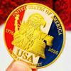 250th Anniversary of the American Eagle, Statue of Liberty, Gold Plated Commemorative Medal, Craft Masterpiece, Decorative Pendant, Commemorative Coin