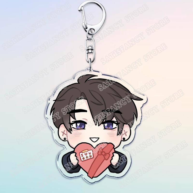 Game Love and Deepspace Keychain Accessories Bag Cute Chibi Sylus Zayne Rafayel Xavier Otome Keyrings Jewelry Fans Freinds Gifts