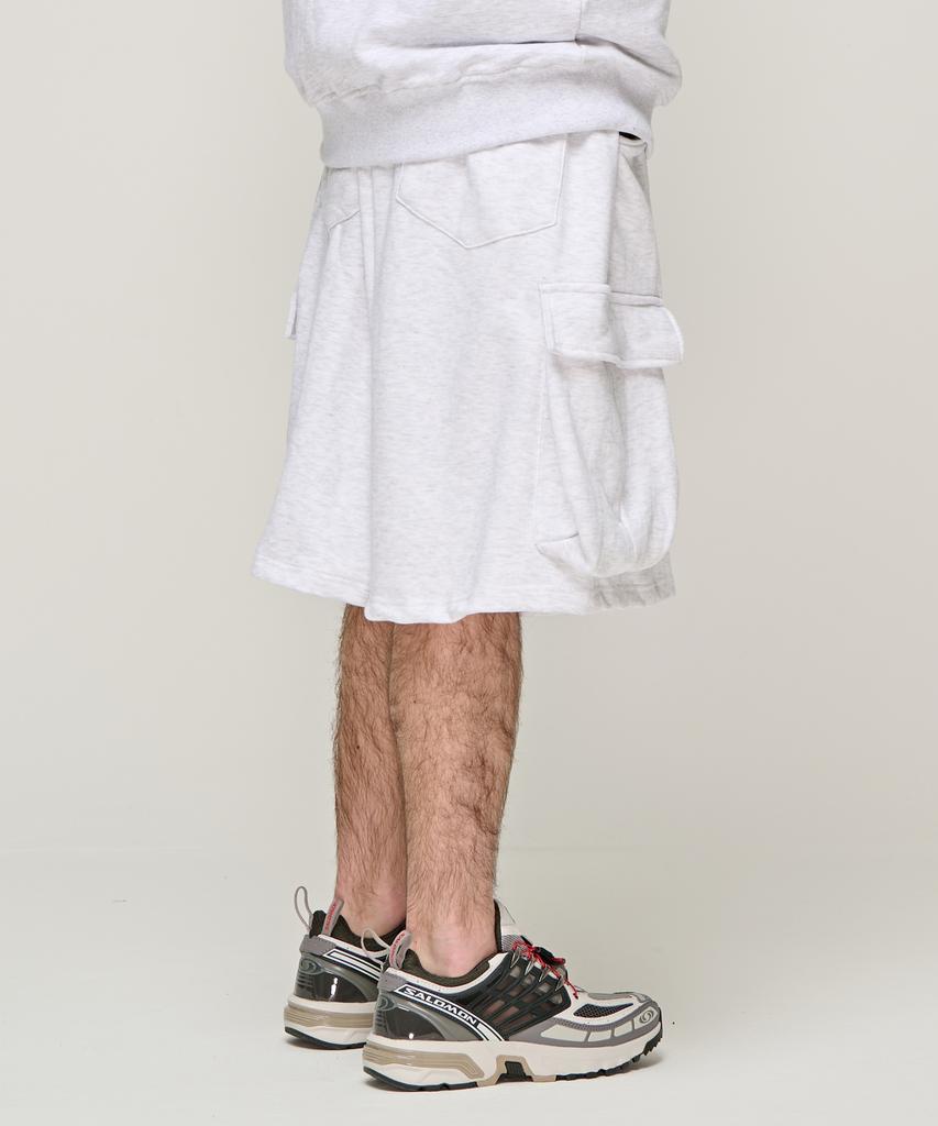 CARGOBROS Cb Soft Cargo Sweat Shorts (Light Grey)