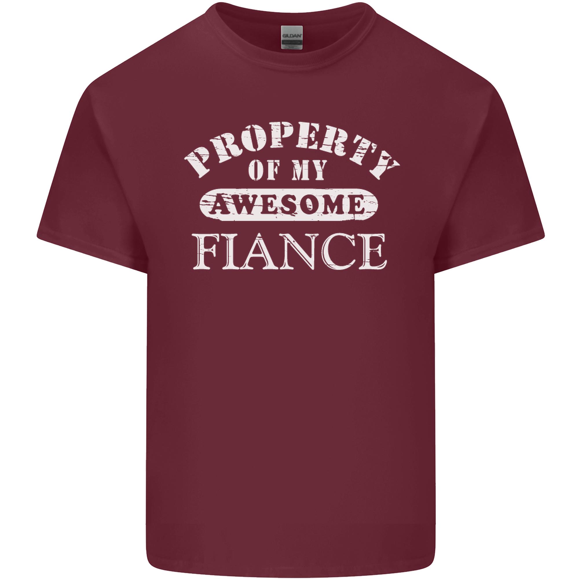 Property of My Awesome Fianc Unisexs Light Cotton TShirt S