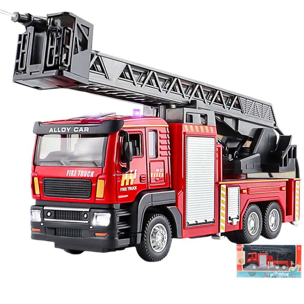 Engineering Vehicle Toys Acousto-optic Rebound Alloy Excavator Garbage Crane Mixer Dumper Model Gifts For Boys Girls