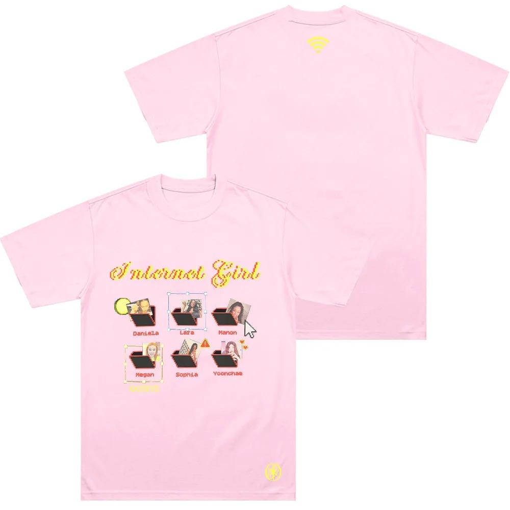

Katseye Cyber Girl TShirt Cotton TShirt Unisex Printed Short Sleeve Tee High Quality Y2K Top Women And Men Tshirt 4XL