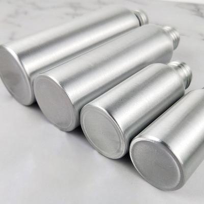 30Ml-250Ml Vidalı Kapaklı Gümüş Alüminyum Şişe Parfüm Kozmetik Tonik Su Şişesi Seyahat Taşınabilir Yeniden Doldurulabilir Şişe