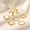 Gold Color Happy Rings For Women Stainless Steel OPenable Figure Rings