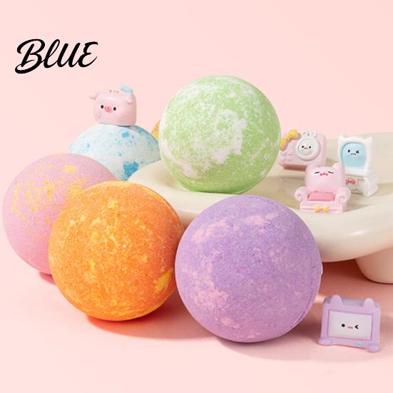 Spa Bath Ball Salt with Surprise Toy Inside Fruity Floral Plants Extract Handmade Natural Sea Bubble Women Men SPA Gift