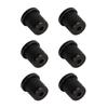 6Pcs Guitar String Ferrules Through Body Brass Recordative Edition for Electric Guitars Black