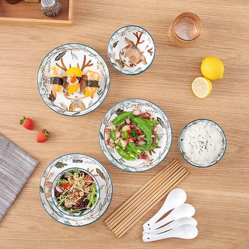 Jie Yajie C163 16-Piece Chinese Ceramic Dinnerware Set