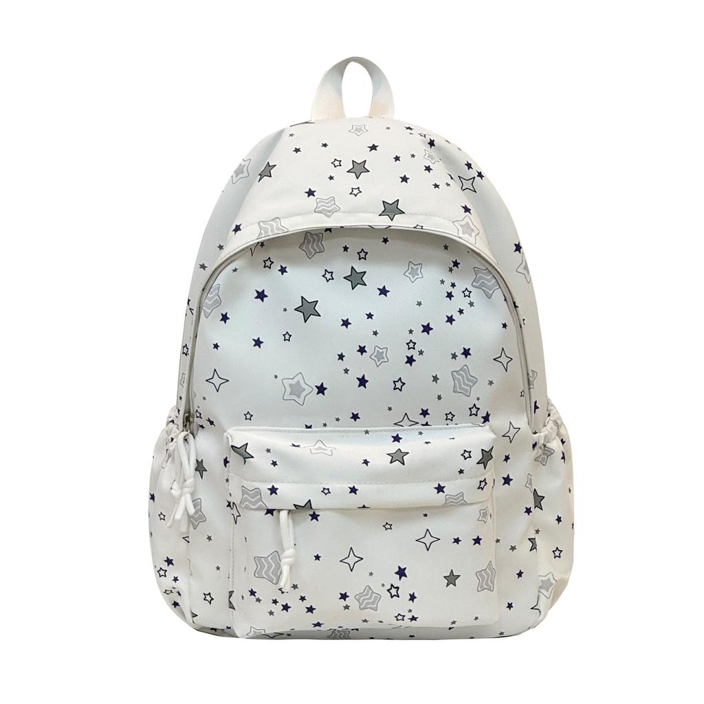 Schoolbag New Star Printed Casual Backpack Middle School School Bag Daily Commuting Large Capacity Double Backpack