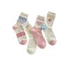 Pink Boneless Women's Mid-calf Socks, Thin and Cute Cartoon Socks for Girls In Spring and Summer