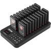 Restaurant Pager System, Wireless 400m Long Range Lineup Waiting Queue Signal, Guest Customer Calling Beepers with Vibration & Flashing, 20 Buzzers