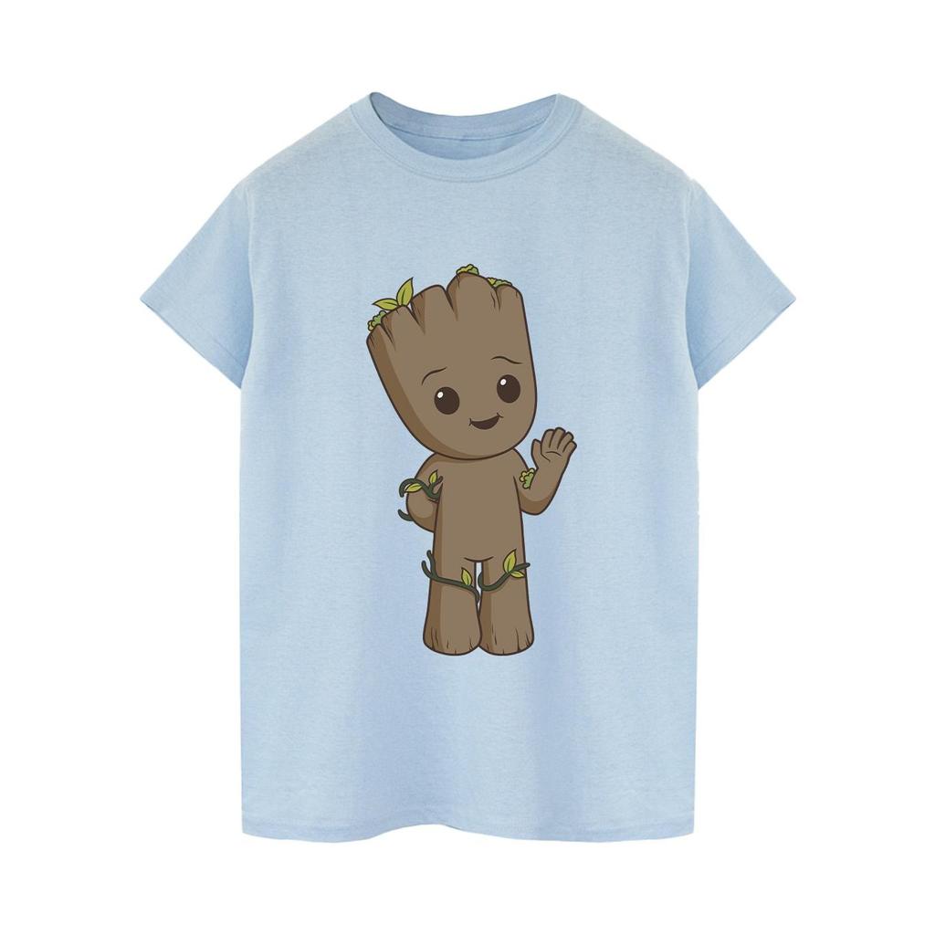 Marvel Womens/Ladies I Am Groot Cute Groot Cotton Boyfriend T-Shirt