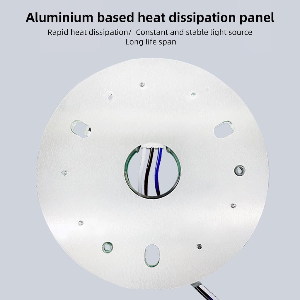 Ceiling Fan Light Retrofit Board LED Round Three Colour Light High Brightness Energy Saving Ceiling Fan Light Replacement Panel