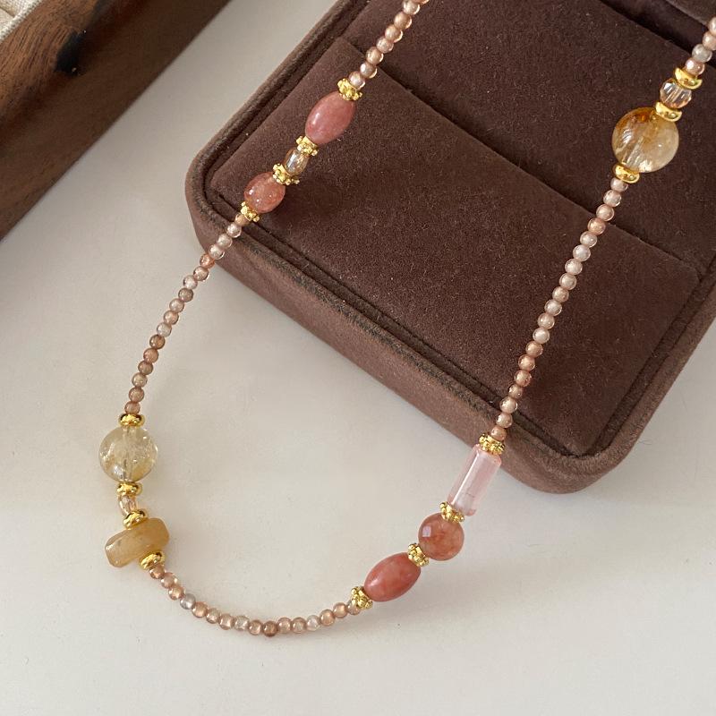 Women's Light Luxury Czech Crystal Necklace - Niche Layered Clavicle Chain, High-End Exquisite Sweater Accessory