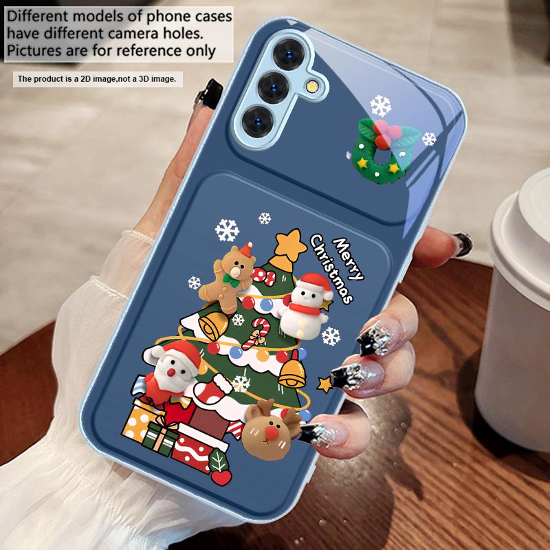 Cartoon Christmas tree For Samsung M02 12 Note 8 9 10 20 A 01 A02 A03 Core 04 05 06 10 12 13 14 15 A16 glass Ultra phone case
