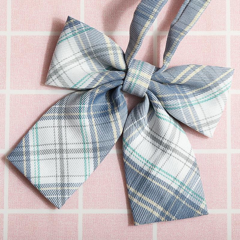 Jk Japanese Plaid Korean Version Of Collar Flower Graduate Female Collar Flower College Wind Streamer Jk Bow Shirt Accessories Sailor Suit