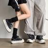 58151 Ensemble Platform Canvas Shoes for Men and Women Couples with a Height of 5 Cm, Summer Casual Board Shoes, Niche Guochao Shoes