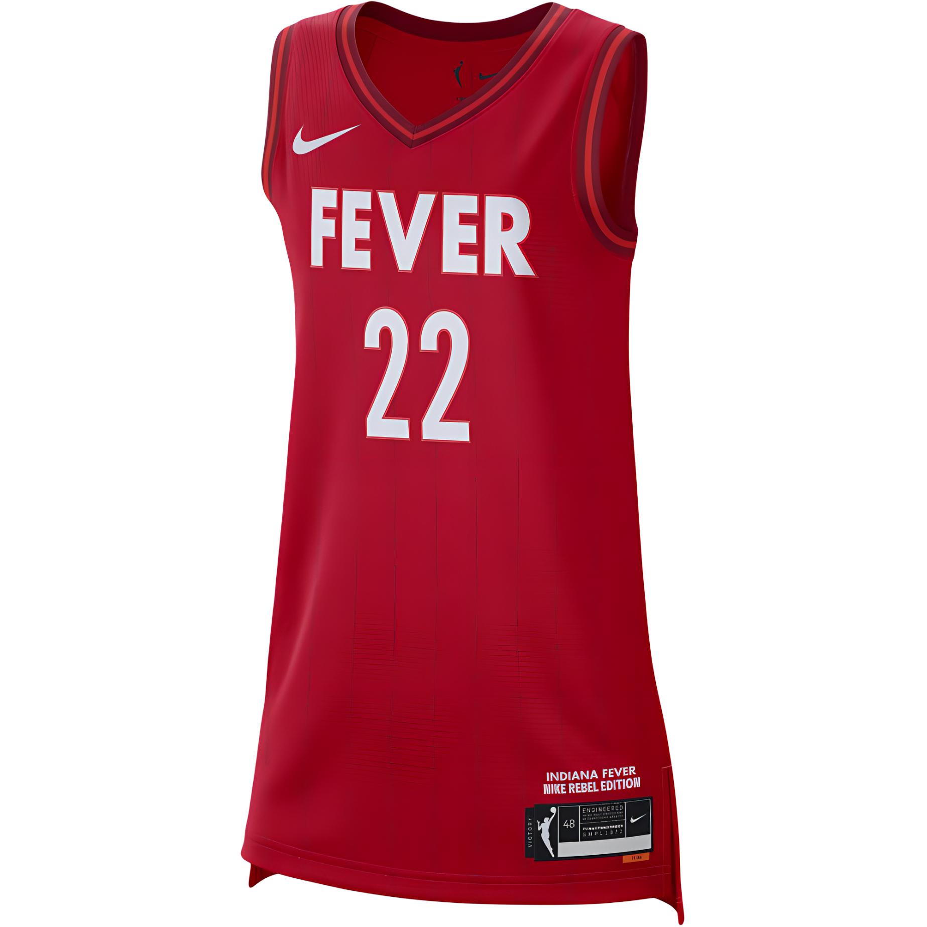 Nike Kelsey Mitchell Indiana Fever 2023 Outdoor Casual V-Neck Sleeveless Basketball Jersey Unisex Tops University-Red DR8398-659 XL