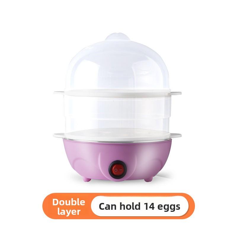Egg Boiler Mini Multifunctional Egg Steamer Stainless Steel Household Double-layer Egg Boiler Breakfast Machine Small Appliances