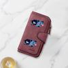 Patchwork Denim Cute Pig Doll Print Long Wallet Multifunctional Portable Snap Button Coin Purse Unisex Perfect Birthday Gift for Daily Use Travel