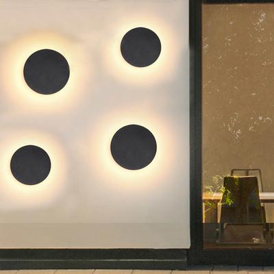 Applique da parete a LED rotonda impermeabile IP65 per esterni, giardino, balcone, veranda, porta d'ingresso, lampada da parete, apparecchio per corridoio, navata, scale.